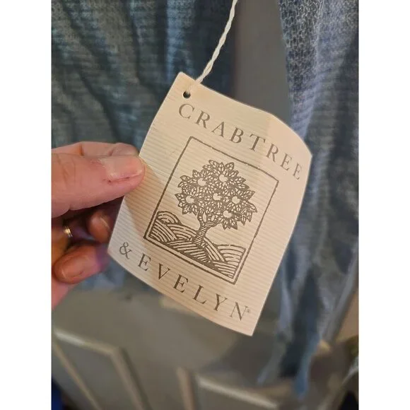 crabtree evelyn NWT Mohair, Wool, Silk Blend Cardigan Sweatee Dusty Blue. Medium - Picture 6 of 15